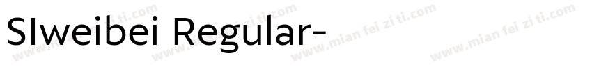 SIweibei Regular字体转换